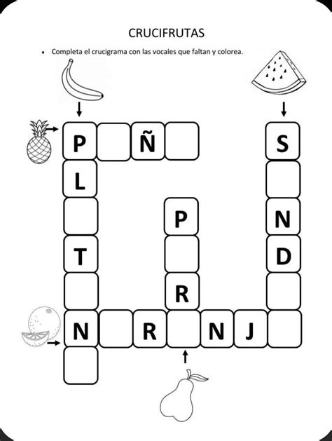 Crucigramas F Ciles Para Ni Os Descargar Libro De Crucigramas En Pdf