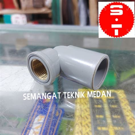 Jual Elbow Knee Keni Knie Air Kuningan Drat Dalam X Drat Pvc