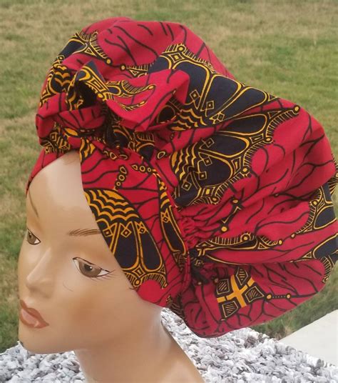 African Ankara Fabric Satin Bonnet African Fabric Bonnet Etsy