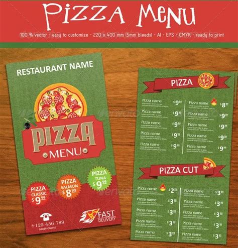 Blank Pizza Menu Template Printable Word Searches