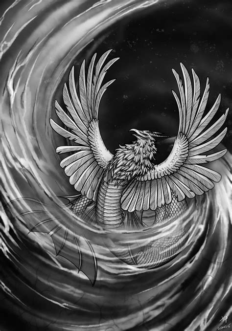 Yiwen Hou - Chinese Mythology in Black and White