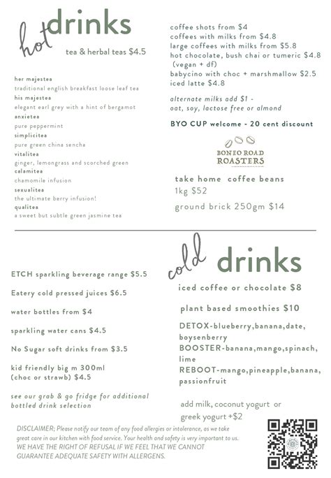 MENU - Elements eatery