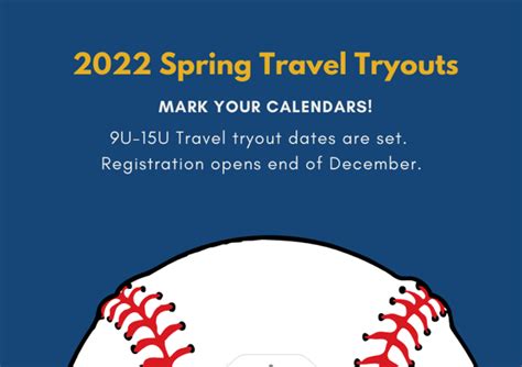 2022 Travel Tryout Dates