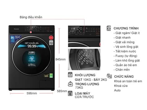 Máy giặt Panasonic Inverter 10 kg NA V10FR1BVT Giá Rẻ Chính Hãng