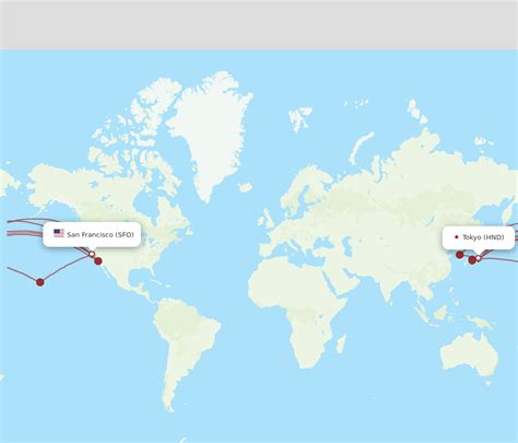 All Flight Routes From Tokyo To San Francisco Hnd To Sfo Flight Routes