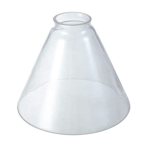 Aspen Creative Corporation 5 5 In Clear Glass Cone Pendant Shade With 2 08 In Lip Fitter 23653