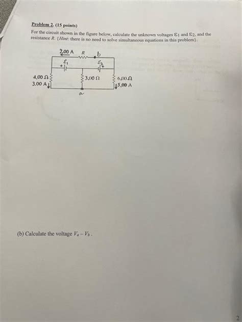 Solved Problem 2 15 Points For The Circuit Shown In The