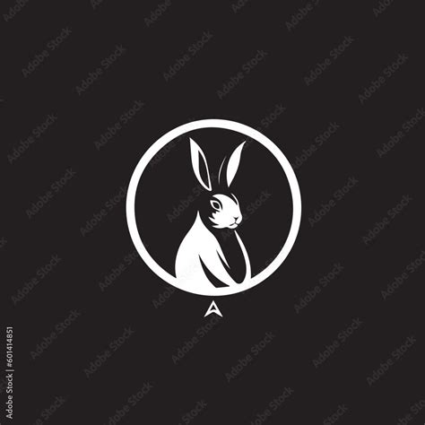 Rabbit Logo Simple Minimalist Design Vector Modern Rabbit Logo Stock