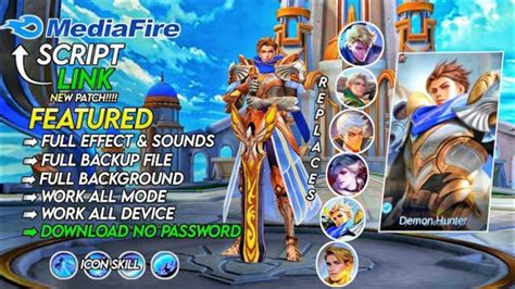 Terbaru Script Skin Alucard Lightborn No Password Link Mediafire Full