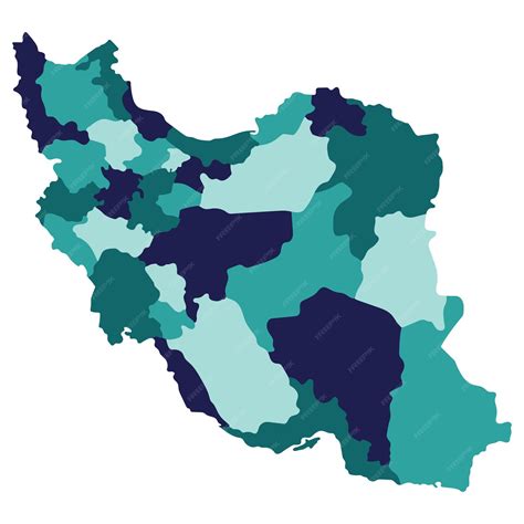 Premium Vector | Iran map map of iran in administrative provinces in ...