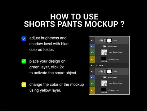 SHORTS PANTS MOCKUP on Behance