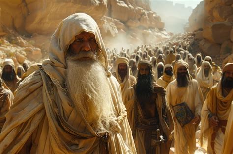 Premium Photo Moses Leads Jews Through Desert Biblical Journey To