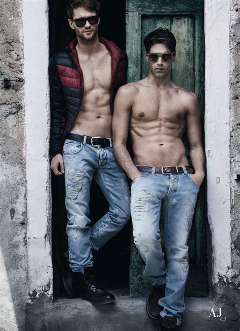 Tomas Skoloudik Fabio Mancini Get Sporty With Armani Jeans Fall