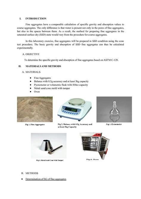 Solution Specific Gravity And Absorption Of Fine Aggregates Lab Report