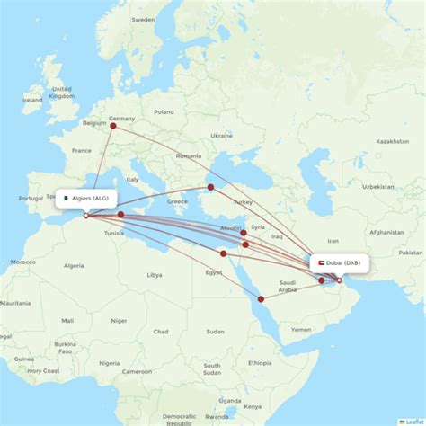 Air Algerie Airline Routes Ah Map Flight Routes