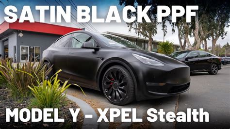 Matte Black Tesla Model Y Full Body Xpel Stealth Ppf Youtube