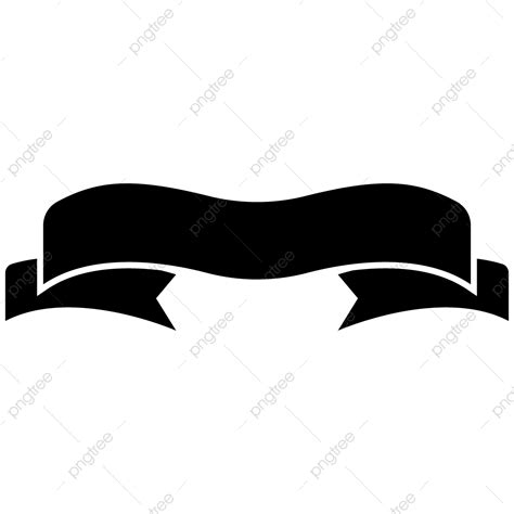 Ribbon Banner Silhouette PNG Transparent, Ribbon Banner Vector, Ribbon ...