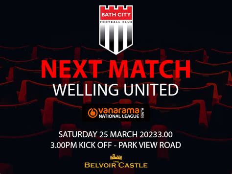 Bath City Fc Next Match Welling United Away Bath City Fc