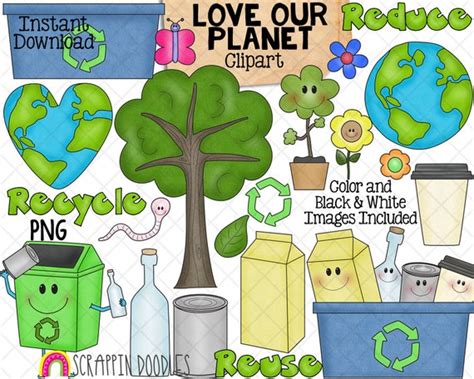 Reduce Reuse Recycle For Kids Clipart