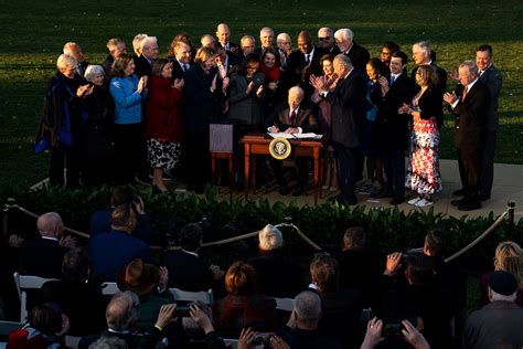 Biden Touts Bipartisanship As He Signs Infrastructure Bill But Its