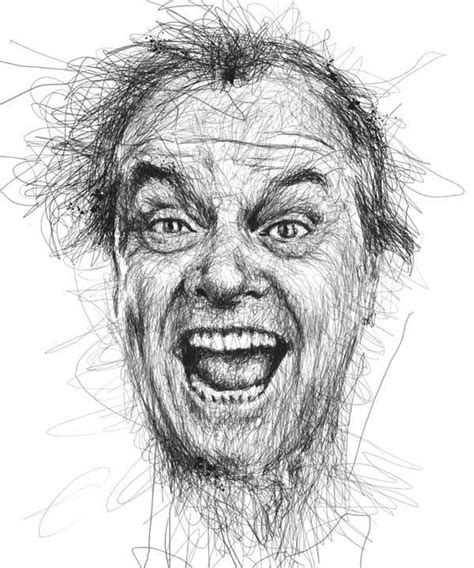 Celebrity Sketches By Vince Low Smashcave Scribble Art Scribble