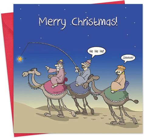 Twizler Funny Christmas Card Joking Three Wise Men Merry