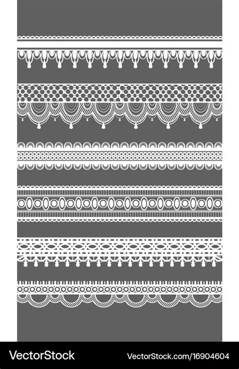 lace borders seamless lace patterns royalty  vector