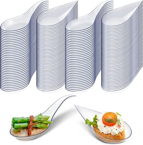 Amazon Tessco 400 Pcs 4 Mini Plastic Appetizer Spoons Plates