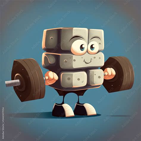 cartoon dumbbell Stock Illustration | Adobe Stock