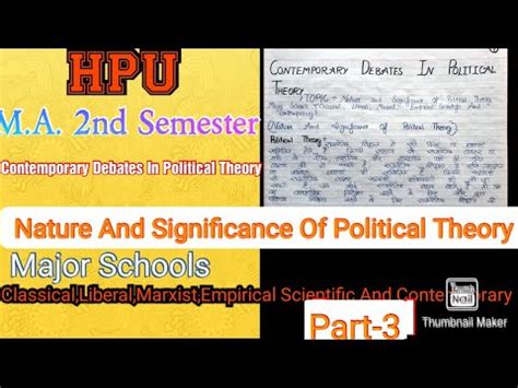 HPU M A 2nd Sem Nature And Significance Of Political Theory Major