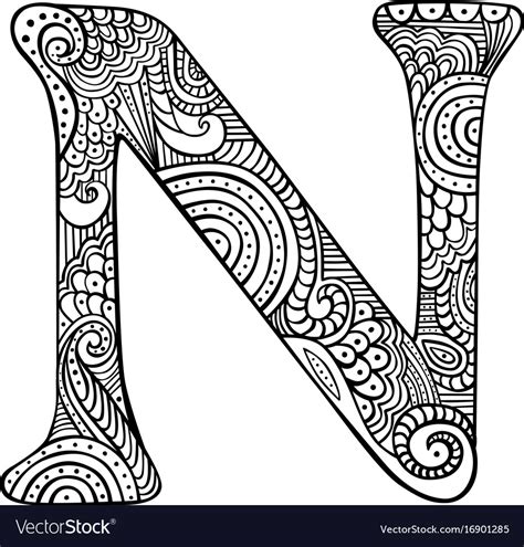 Letter n Royalty Free Vector Image - VectorStock