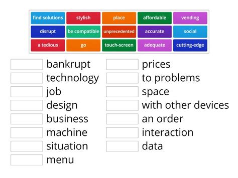 B Business Partner Unit Collocations Match Up