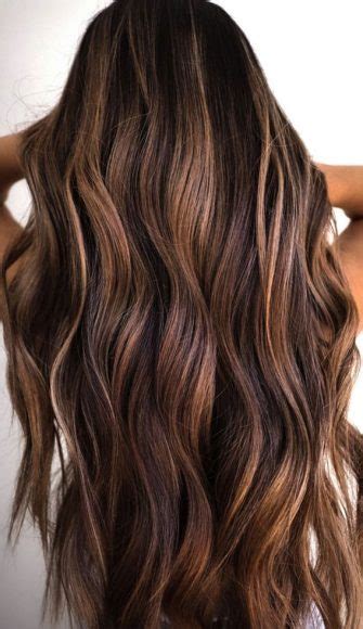 50 Trendy Hair Colour For Every Women Chestnut Swirl Long Hair