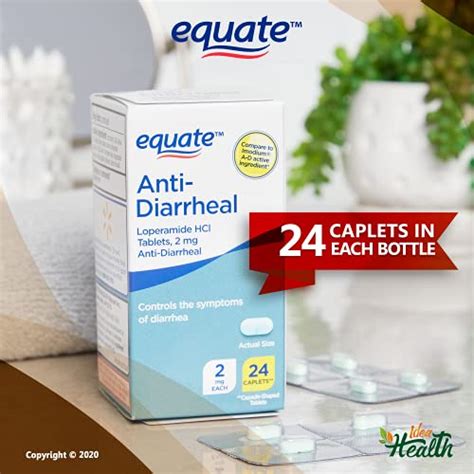 Equate Anti Diarrheal Loperamide Hydrochloride 2 Mg 24 Caplets