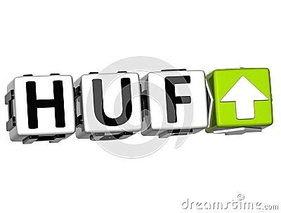 Currency HUF Rate Concept Symbol Button On White Background Stock Photo ...