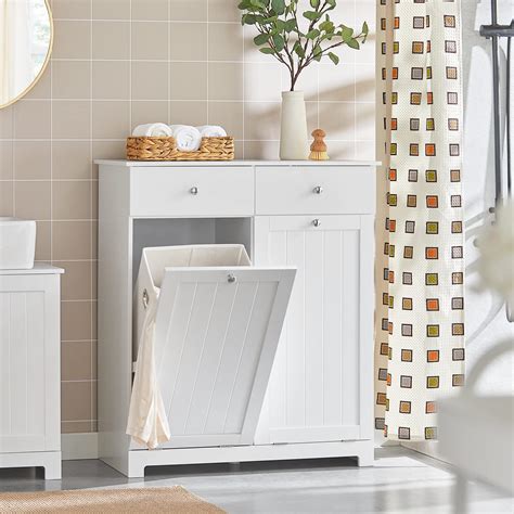 Buy Haotian Bathroom Laundry Cabinet With 2 Baskets And 2 Drawers Tilt Out Laundry Hamper