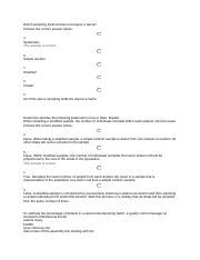 Unit 1 4 1 6 Docx Which Sampling Method Does Not Require A Frame