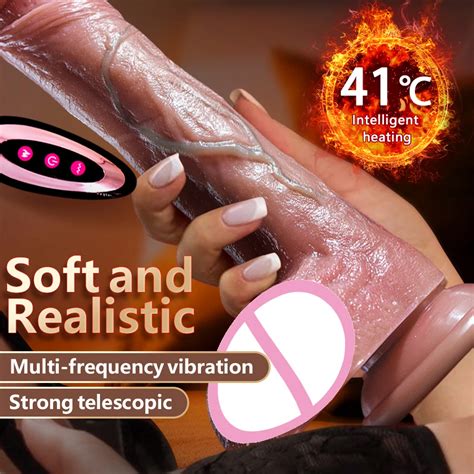 Big Dildo Vibrator Rechargeable Penis Artificial Telescopic Swing