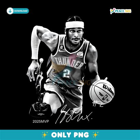 Shai Gilgeous Alexander 2025 Mvp Monochrome PNG