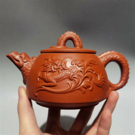 Chinese Yixing Zisha Clay Pottery Teapot Handmade Dragon Purple Clay