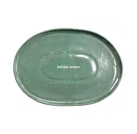 Oval Dish Cm Green Bonsai Pots Mistral Bonsai