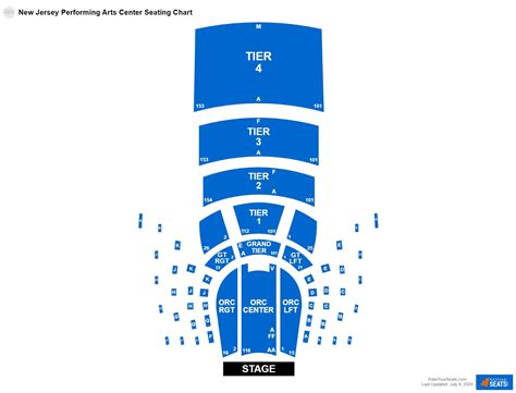 New Jersey Performing Arts Center Seating Chart