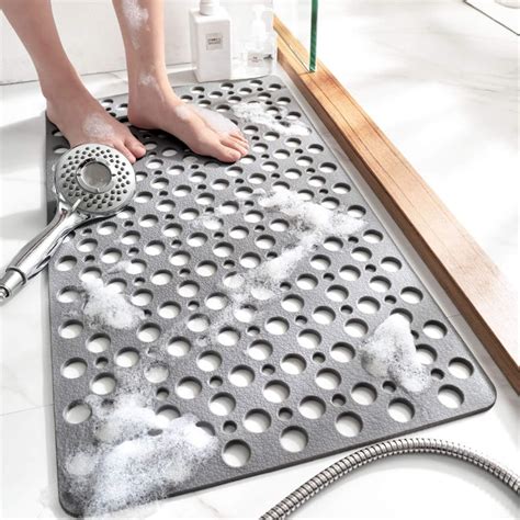 BULANGDE Tapis Douche Antiderapant Avec Ventouses Et Trous De Drainage