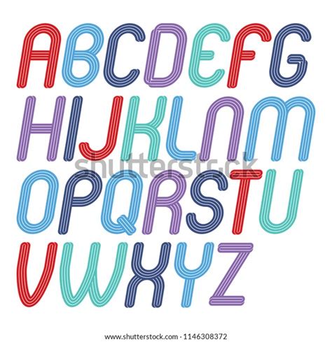 Vector Funky Cursive Capital Alphabet Letters Stock Vector (Royalty ...