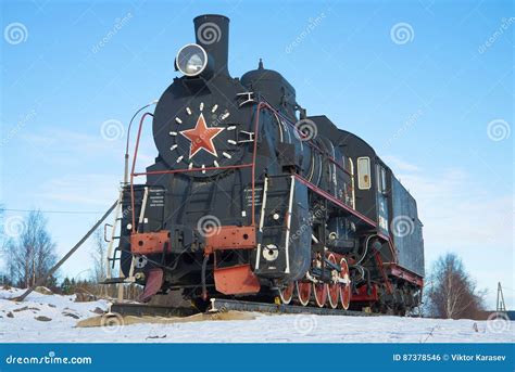 Russian And Soviet Steam Locomotive `er 788 81` A Monument At The