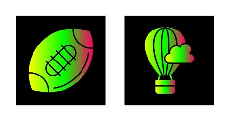 Hot Air Baloon And Football Icon 32765390 Vector Art At Vecteezy