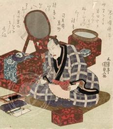 Ichikawa Danjuro VII In His Dressing Room By Utagawa Kunisada