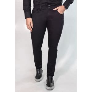 Calça Skinny Sarja Preta Masculina Stretch Anticorpus