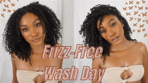 Moisturized Wash Day 3c 4a Natural Hair Wash Day For Low Porosity Hair Curly Hair Routine 2021