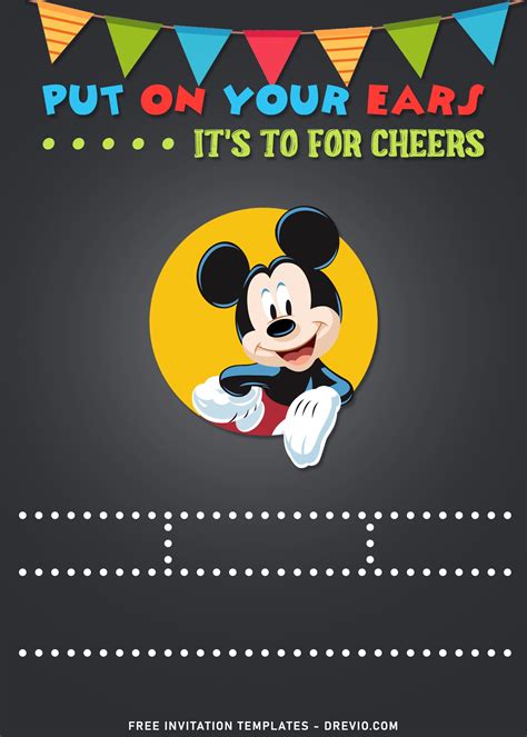 11 Chalkboard Mickey Mouse Baby Shower Invitation Templates Download